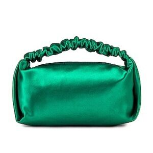 Alexander Wang Green Satin Scrunchie Bag